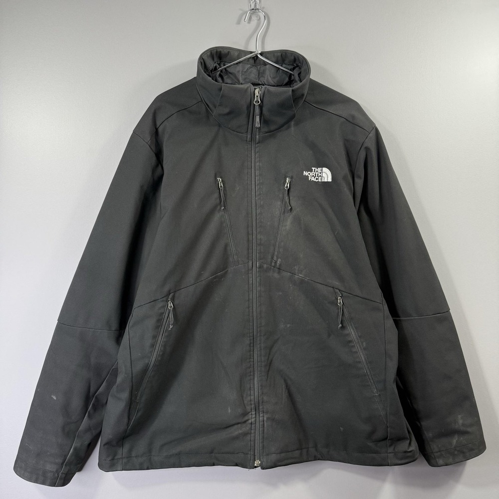 The North Face Windwall Jacket Mens XL Gray Softshell Insulated Full Zip Outdoor